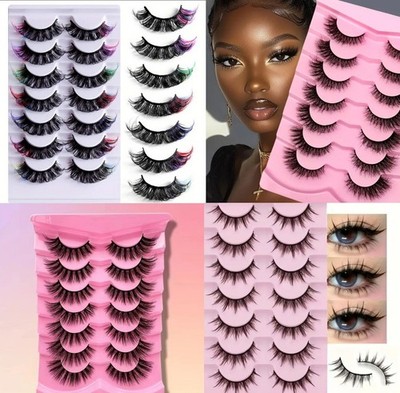 7 Paar 3D Falsche Wimpern, Option wählbar für 3D Effekt Wimpern