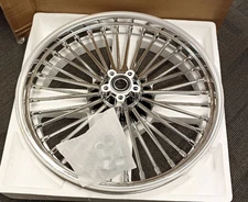 Chrome 21x2.15 Fat Spoke Front Wheel Dual Disc For Harley Dyna FXDB FXDL Used