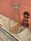 Brookdale Dairy Quart Glass Milk Bottle Seymour Conn Ct WF Molsick Rare Vtg ACL