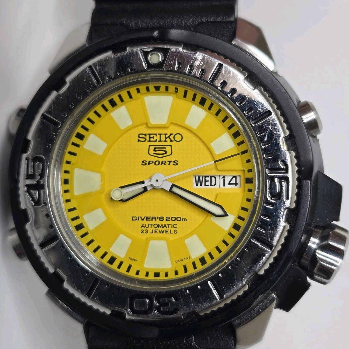 Seiko Automatic Men's Watch Yellow Dial 47mm SKZ251 | eBay