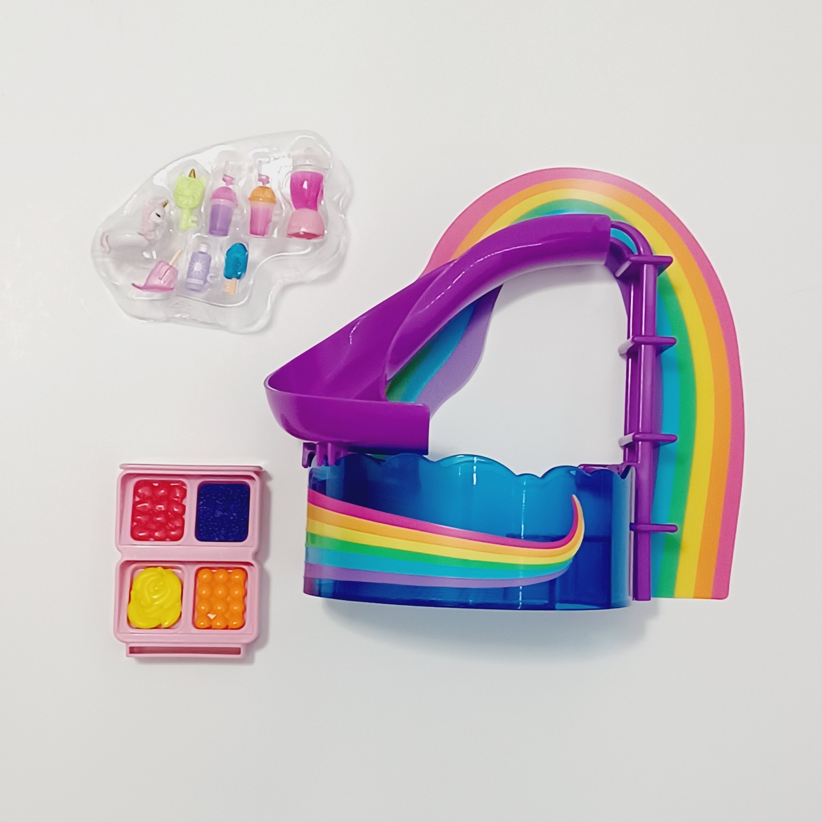 Rainbow High Littles Pool Party Set Pool Slide Cups Blender Unicorn Float & More