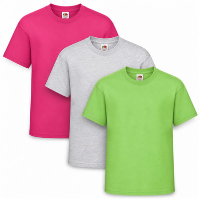Fruit of the Loom Kinder Valueweight T-Shirts 3er Pack Play Activities Pack