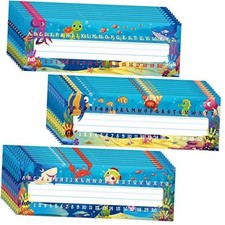 Faccito 40 Pcs Sea Animal Style Classroom Name Plate, Traditional Manuscript