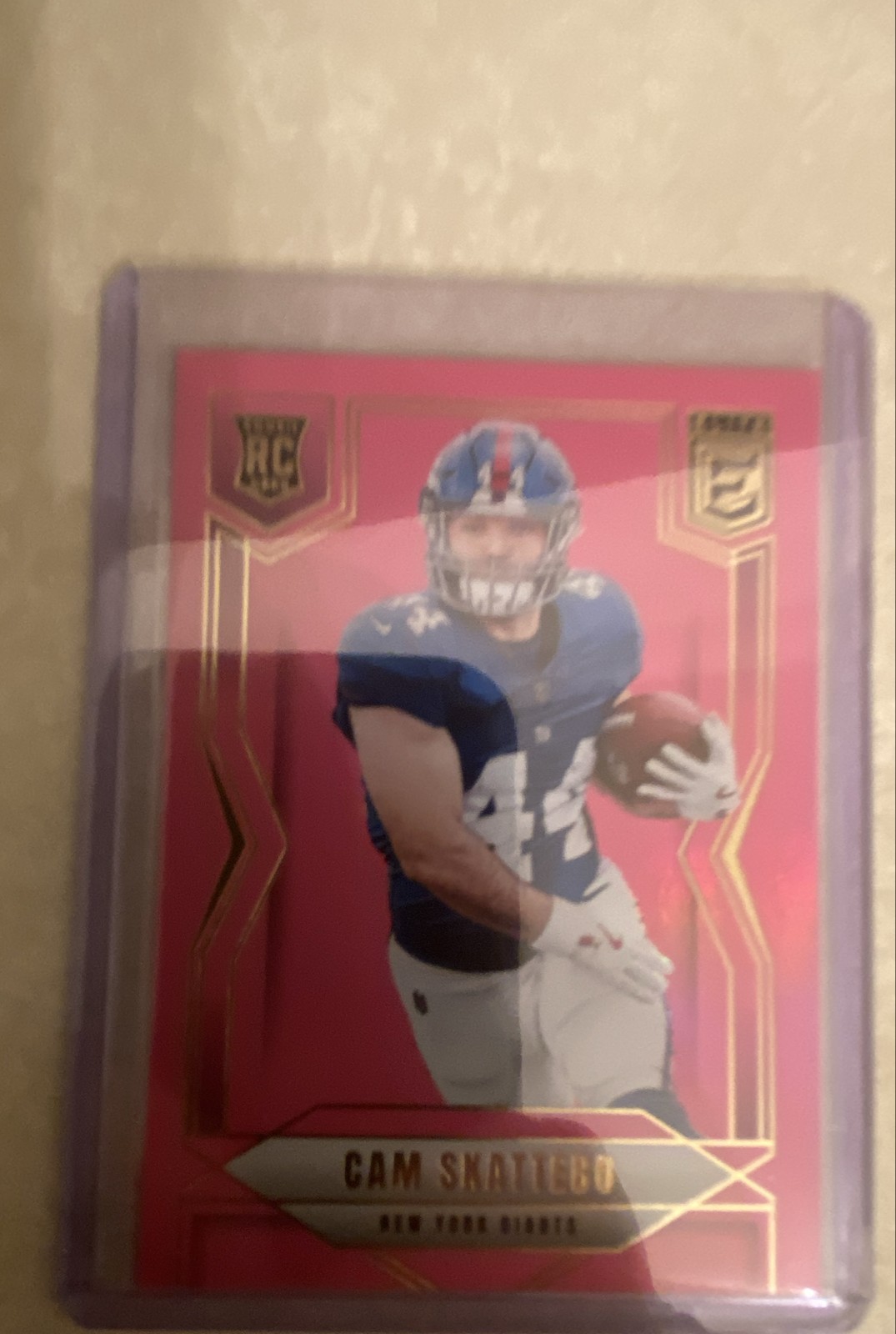 2025 Panini Donruss Elite - Rookies Cameron Skattebo #153 Pink Ink (RC)
