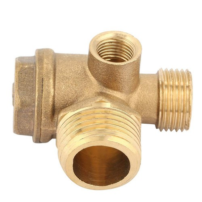 #ad Air Compressor Check Valve 3 Port Male Thread Brass Fit Husky Parts $14.47