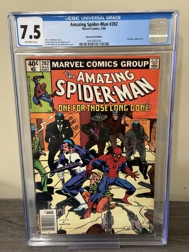 Amazing Spider-Man #202 CGC 7.5 OW Pgs (Marvel 1980) Punisher Newsstand