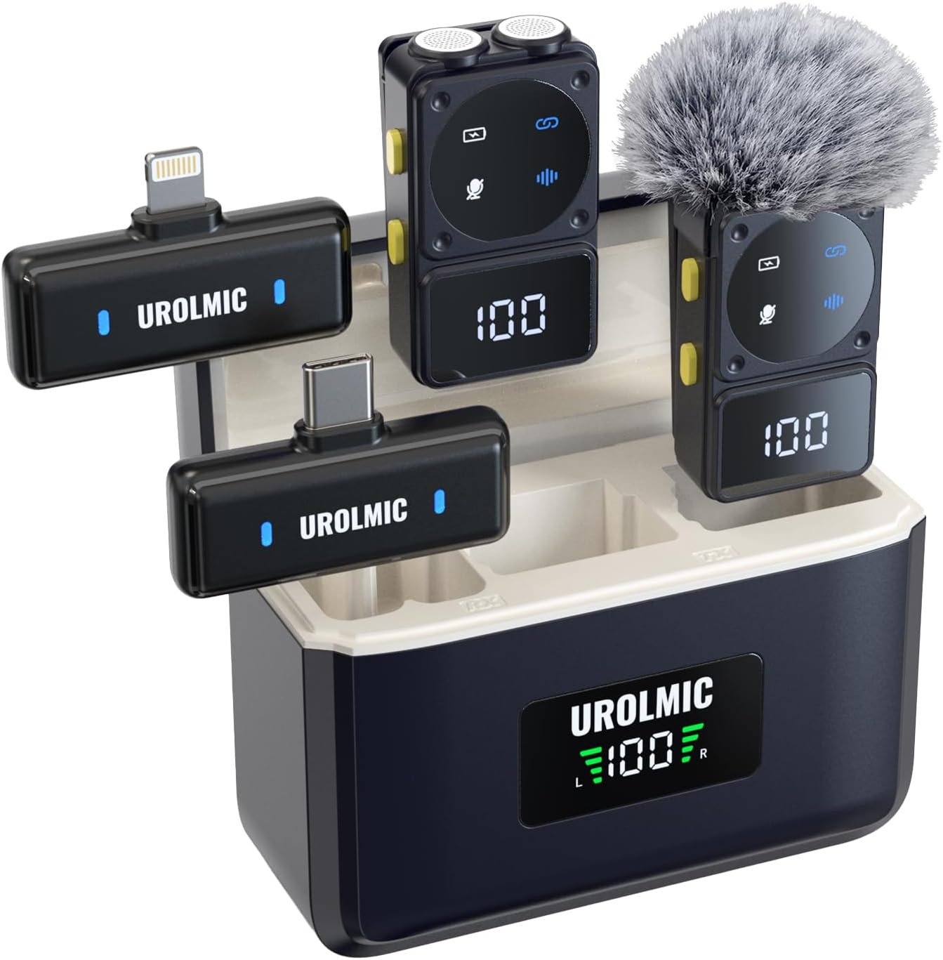 Microfono Da Clip Wireless Compatibile Con Smartphone Ios E Android, Autonomia 4