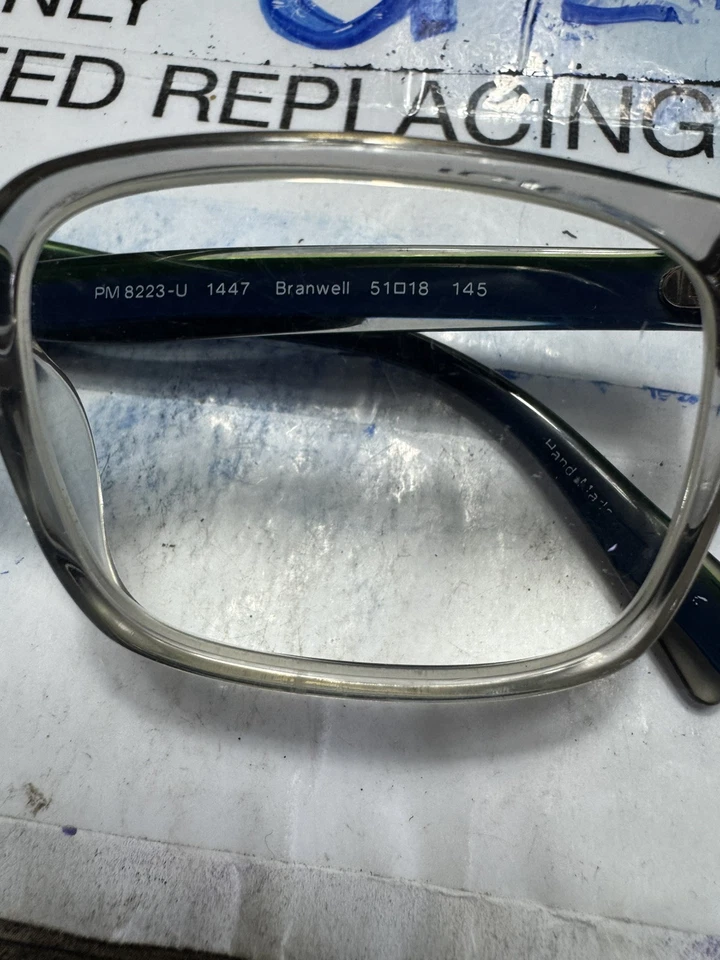 Gafas Paul Smith Branwell Peace PM 8223-U 1447 51-18 145 cuadradas azules transparentes Foto 2 de 4