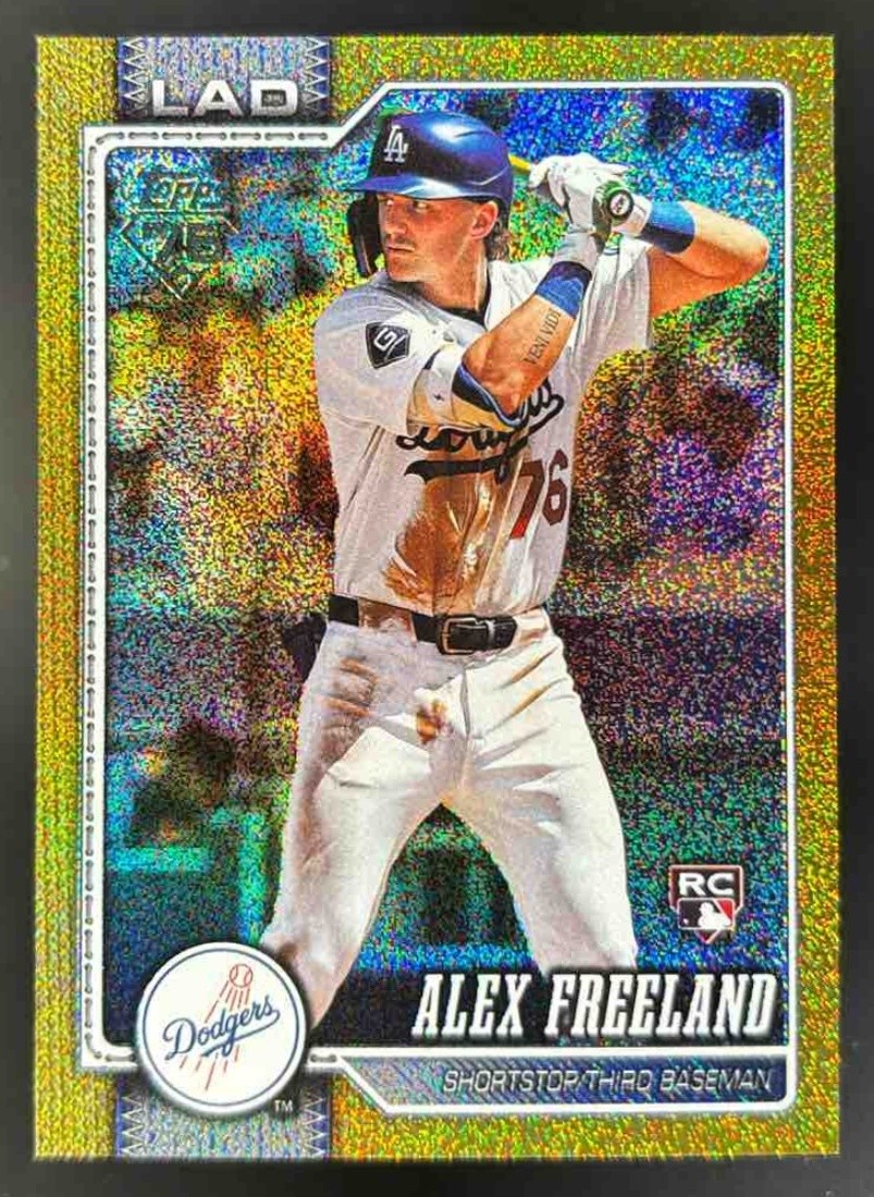 2026 Topps Alex Freeland Gold Sandglitter /50 #74 Dodgers