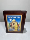 Parcheesi Vintage Game Collection MB Hasbro Wooden Bookshelf Box Board game