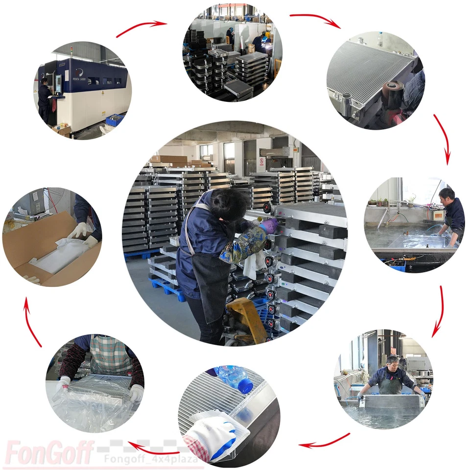 Aluminum 3Row Radiator For 1972~1986, 1977 Jeep CJ5 CJ6 CJ7 Scrambler 3.8L 4.2L Foto 2 de 4