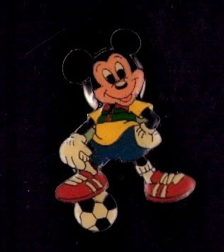 Disney Mickey Mouse Playing Soccer Germany Propin On Card Disney Pin