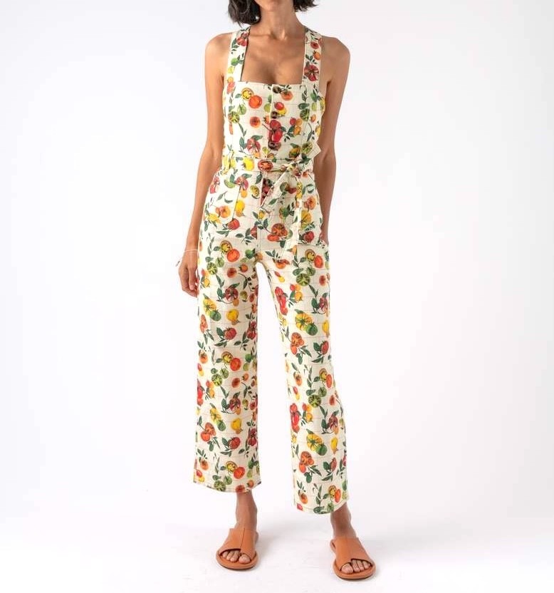 Rachel Antonoff Clem Jumpsuit Overall Heirloom Tomato Vegetable Belted 8