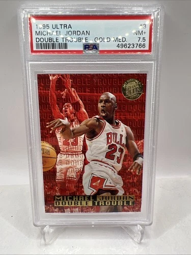 1995 Ultra Double Trouble GOLD MEDALLION #3 Michael Jordan PSA 7.5