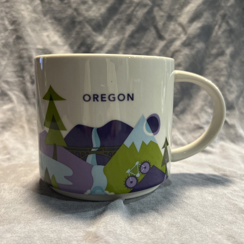 STARBUCKS OREGON YOU ARE HERE COLLECTION MUG. 14 OZ. NO RETURNS. BRAND NEW. 