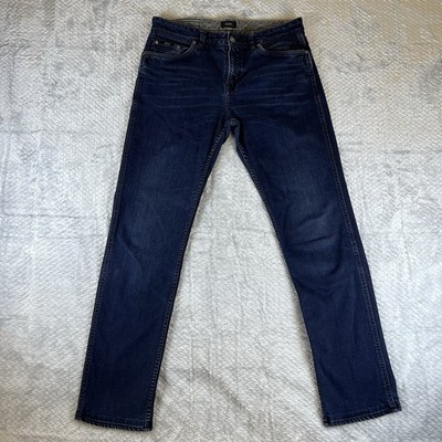 Hugo Boss Delaware Slim Fit Jeans Mens 32x34 Dark Wash Stretch Denim