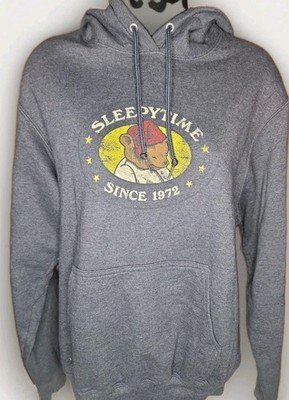 Classic Celestial Seasonings Women's Blue Sleepytime Bear Hoodie Size Small