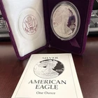 U.S. Mint 1993 American Eagle 1 oz .999 Silver Proof Coin Box COA