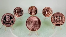 Copper Bullion Coins * 6-Piece Native American Set * 1 oz. Each * Minted in US