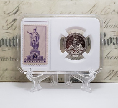 2012-S Hawaii Volcanoes NP Proof Quarter with Vintage Stamps - Nice! W5