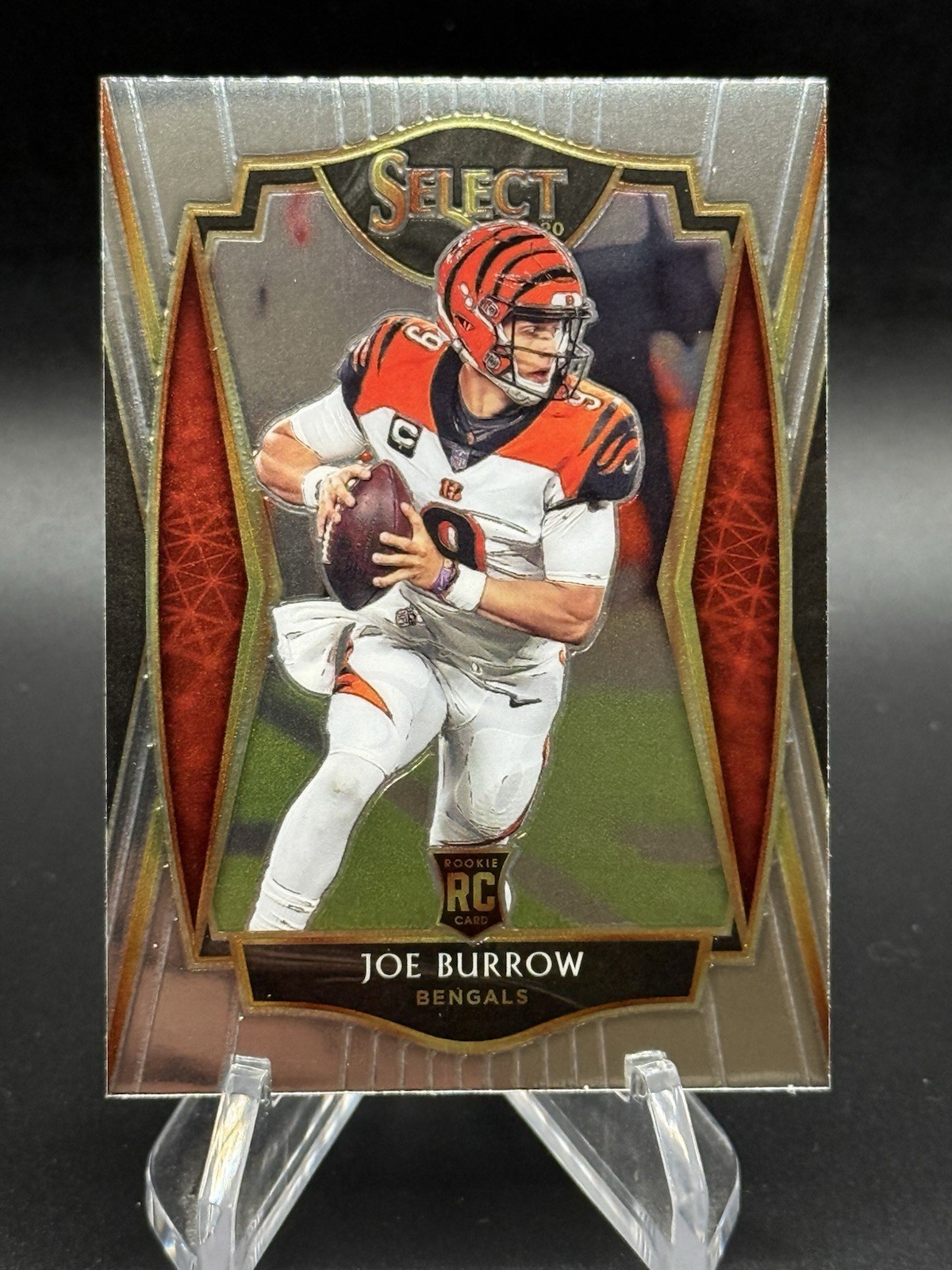 Joe Burrow 2020 Panini Select Premier Level Rookie RC #146 Cincinnati Bengals