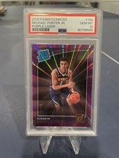 2018 Donruss Michael Porter Jr. Rated Rookie Purple Laser #182 /15 PSA 10 RC