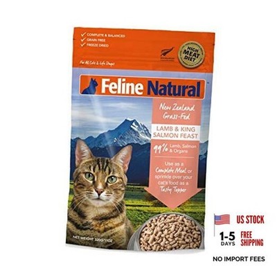 Grain-Free Freeze Dried Cat Food 11 Ounce (Pack of 1) Lamb & Salmon