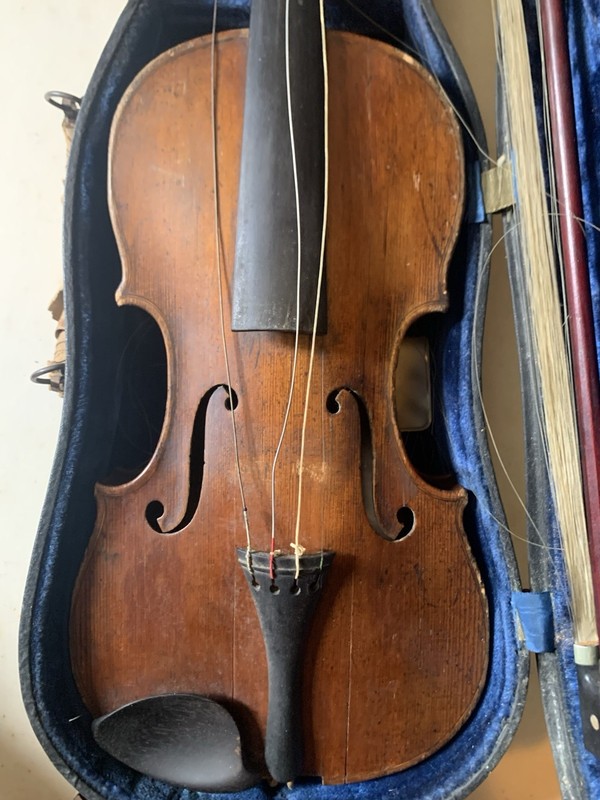 Antique Violin Stratavarius Label. Dated 1725 A German Copy . 1800s .