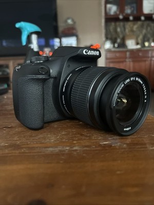 Canon EOS Rebel T7 DSLR Camera Kit Black With A 18-55mm Lens And 2 Batteries