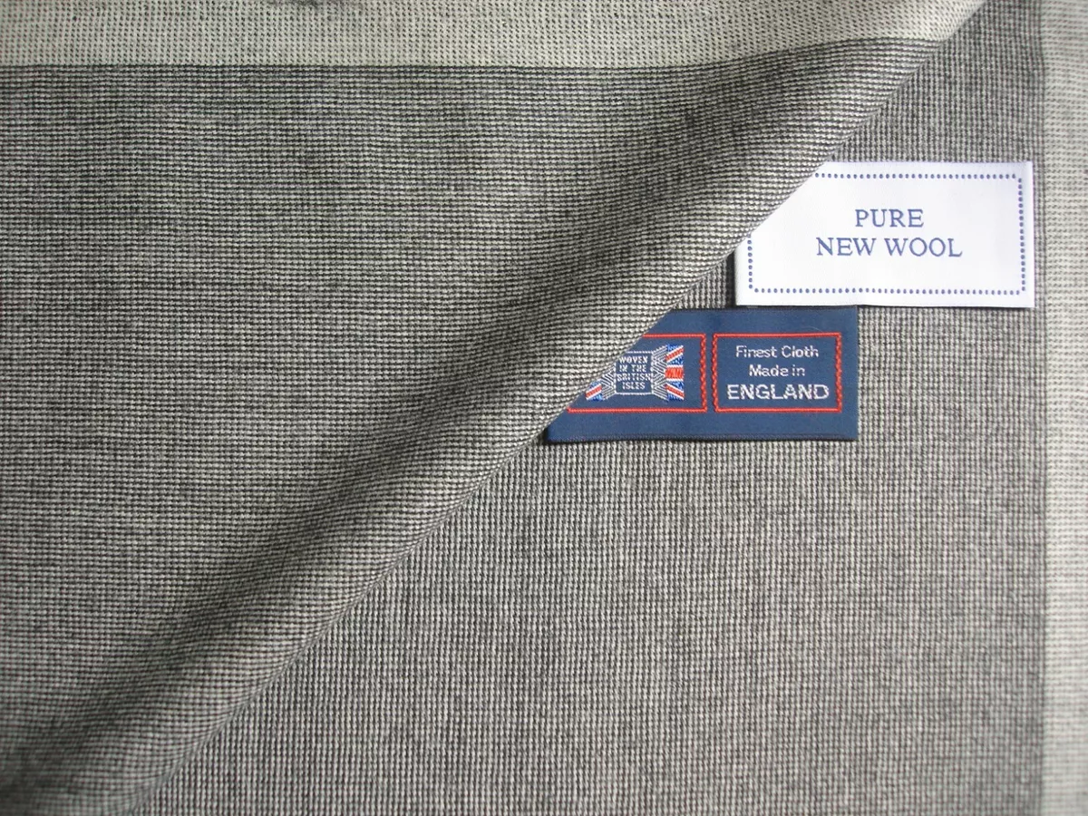 100% PURE WOOL WORSTED SUITING FABRIC “Lt. Milled” - MADE IN ENGLAND– 3.4 m