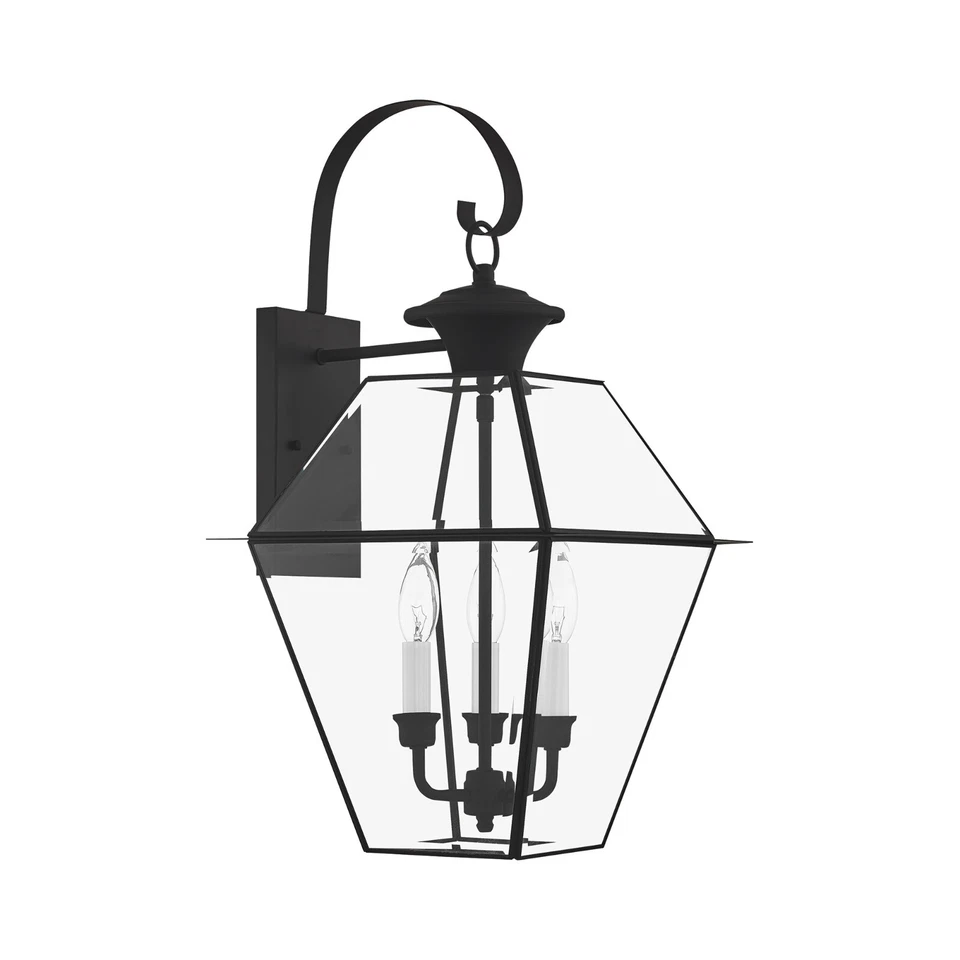 Vintage gaslight with clear glass panels brings Southern architectural charm - Image 2 of 4