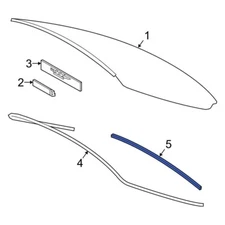 NEW OEM GENUINE 2020-2022 Toyota Corolla Rear Lower Back Glass Seal 64813-02400