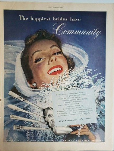 2 Vintage 1948 Community Oneida Print Ads Ephemera Art Decor by Jon Whitcomb - 第 1/2 張圖片