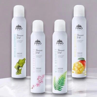 Pino Duschschaum 4 x 200 ml Shower Me! mit Pflegeöl Duschbalsam 38,00€/L