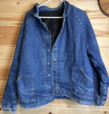 アンビ専用　DENIM BLANKET LINED JACKET Vintage Denim Jean Jacket 48 Blanket Lined Prism Iowa State