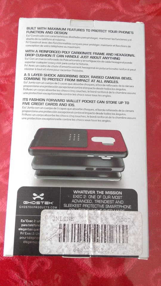 Funda de teléfono billetera magnética diseñada para Galaxy S9 Plus S9+ MILITAR Ghostek Exec Foto 2 de 2