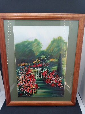 Raphael Robic  Mediterranean Gardens  Serigraph Wove Paper Signed 30/300 Framed