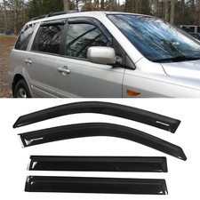 Fit For 03-08 Honda Pilot Window Visor Rain Guard Shade Set 4pcs W White Spoon