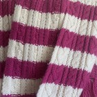 Aerie Chunky Knit Pink/White Striped Fringed Scarf  *NEW* — photo 8