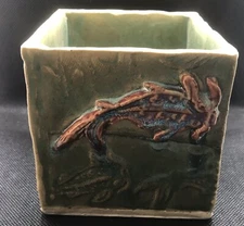Art pottery planter/trinket Box By Sharon