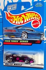 Hot Wheels 1998 Tech Tones Series #746 Sihouette II Black w 5DOTs White HW Tampo