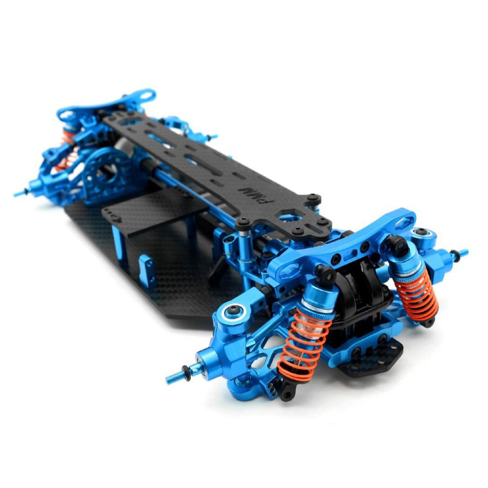 Upgraded Metal Alloy Carbon Fiber Chassis Frame Kit For TT02 TT-02 1/10 ...