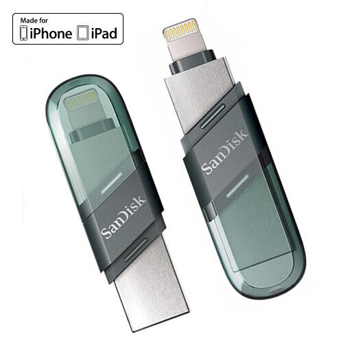 SanDisk iXpand Flip 256GB 128GB 64GB 32GB USB3.1 Lightning Flash Drive For Apple - Picture 1 of 8