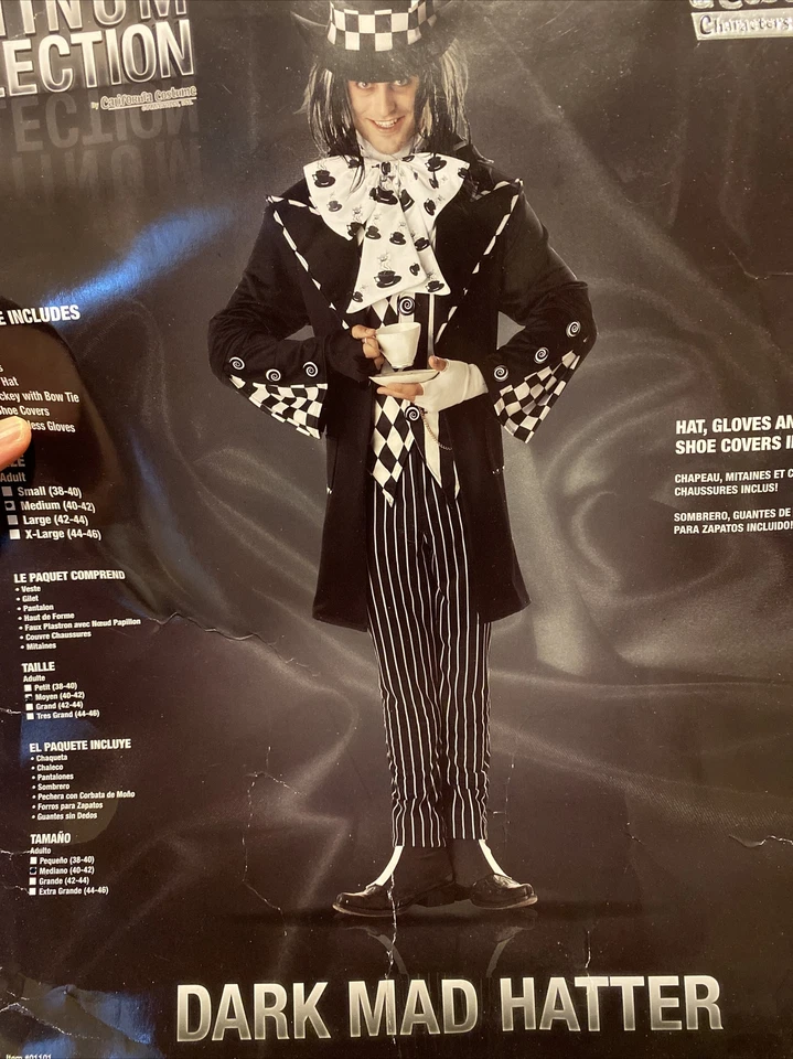 Disfraz de Sombrerero Loco Oscuro M Foto 2 de 3