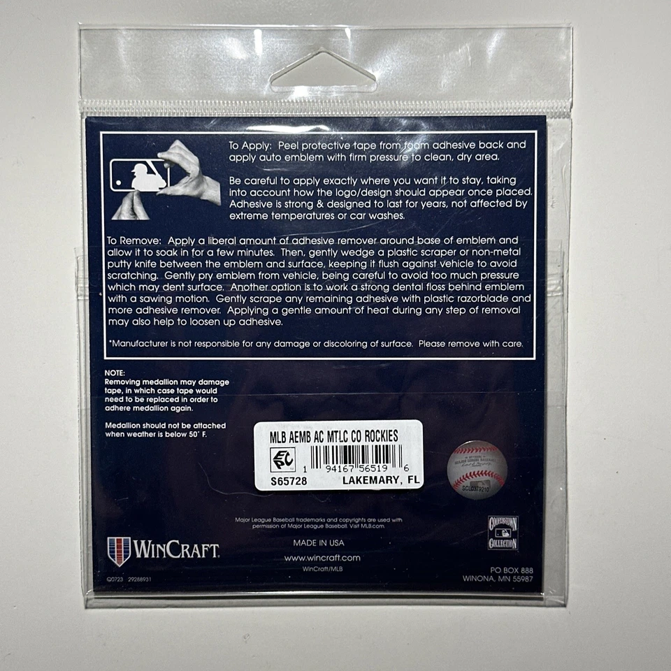 Colorado Rockies Auto Emblem - Image 2 of 2