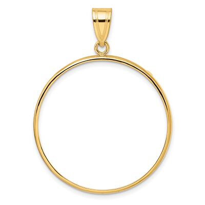 1980 1 oz Grant Wood Arts Prong Set Plain Polished Coin Bezel in 14k Gold