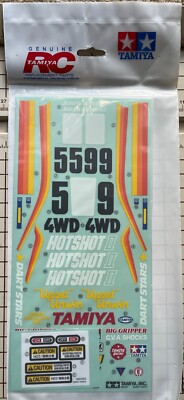 【当時物】TAMIYA HOTSHOT II クリアボディセット　ステッカー2枚 Tamiya RC Sticker Decal Set for 1:10 Hotshot 2 II : 58737