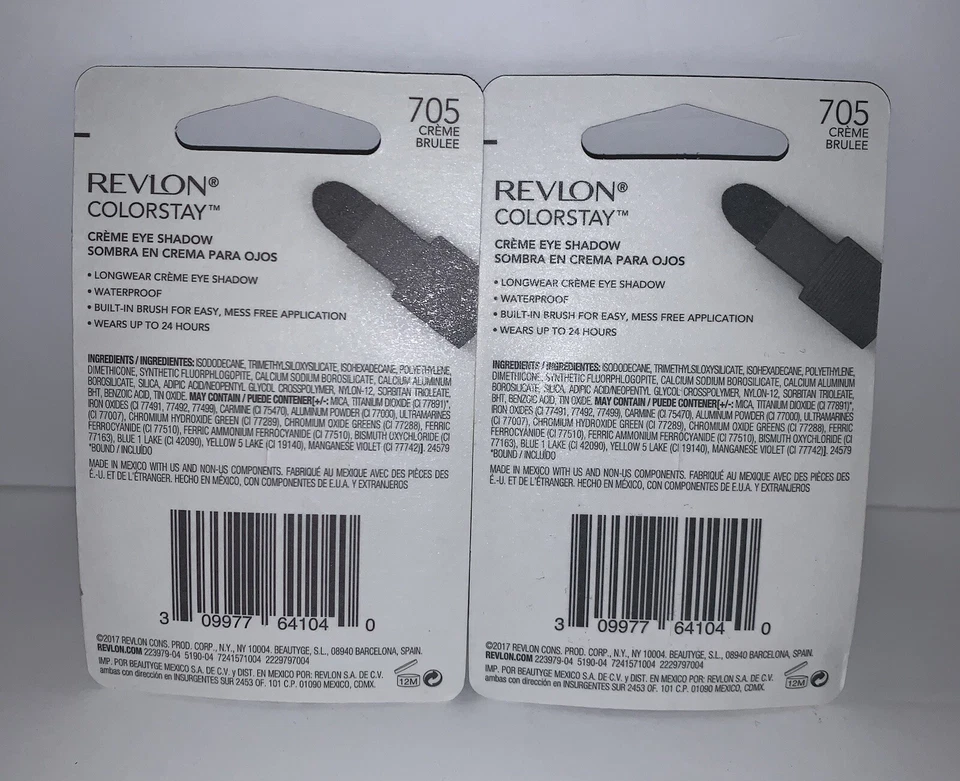 (2) Revlon Colorstay LongWear Eye Shadow Creme Brulee 705 Waterproof w/Brush - Image 3 of 3