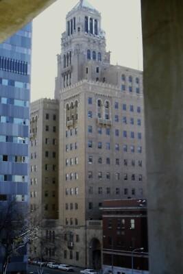 #ad c1960s Downtown Rochester MN Plummer Mayo Clinic Building VTG 35mm Slide $25.50