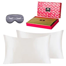 BlueHills Luxury Silk Pillowcase Gift Set - 100% Pure Mulberry Natural Soft B...